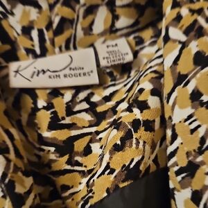 Kim Rogers Gold and Black Patterned Top